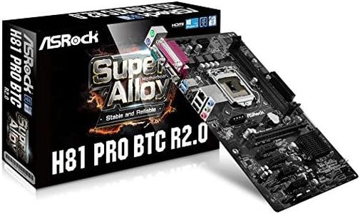 ASRock H81 PRO BTC R2.0 S1150 Intel H81 2x DDR3 Motherboard - Grey