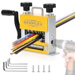 Serplex® 6-IN-1 Manual Wires Stripper Machine with 6 Cable Slots & 5 Carbide Blade, 2 in 1 Drill-operated Wire Stripping Tool Manual Wire Stripper with Detachable Hand Crank, for 0.5-17mm Dia Cable