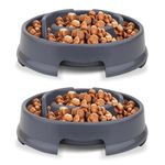 Pack of 2 Slow Feeder Dog Bowl, Dog Food Bowl, Dog Slow Feeder Bowl Large, Dog Feeding Bowls, Anti Slip Dog Bowls To Slow Down Eating, Slow Feeder Dog Bowl Large