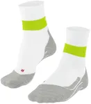 FALKE Men's Stabilizing Cool Running Socks, Mid Calf, Medium Cushion, High Protection, Breathable Quick Dry, Lyocell, White (White 2007), 9-10, 1 Pair