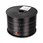 SatelliteSale RG-6 Trishield NEC 820 CATV HFC Coaxial Cable PVC Black 500 feet