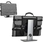 CURMIO 24 Inch Monitor Carrying Case, Universal 24" Computer Monitor Bag with Rubber Handle and Pockets, Gray (Patent Pending)