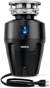 Moen EX100C EX Series 1 HP Continuous Feed Garbage Disposal, Black