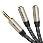 VIOY Headphone Splitter, Double 3.5mm Headphone Jack Audio Splitter Cable Male to Female Dual Earphone Splitter 2 way Headphone Extention for smartphones.