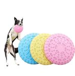 YADAVA Rubber Flying Saucer Dog & Cat Toy Dog Game Flying Discs Resistant Chew Puppy Training Interactive Pet Supplies (Multicolor)