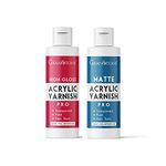 GRANOTONE Acrylic Artist's Varnish Non Yellowing Non Toxic (100 ML X 2 (HIGH GLOSS & MATT))