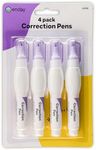 Correction Pen White Out Liquid Pen Multi-Purpose Whiteout with Metal Tip – For School, Office & Home 7 ml Correction Fluid (Pack of 4) – by Enday