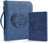 Faithful Hers Bible Covers for Women Mens Bible Case Set with Notebook Church Bag Bible Study Book Case with Handle Lightweight Zipper Tote Bible Carrying Bags Christmas Gift