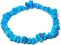 Blue Howlite Gemstone Chip Bracelet