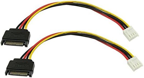 zdyCGTime - Cable de alimentación SATA Macho de 4 Pines a 15 Pines (8 Pulgadas)