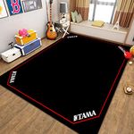 Drum Rug Drum Mat, Soundproof Mat, Non-Slip Drum Carpet Rug,Professional Rectangle Electronic Jazz Drum Kit, for Bass Drum Snare and Other Musical Instrument Mat