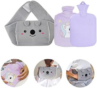 Wärmflasche1L mit weichem Bezug und Taillen-Bezug, geeignet für Nacken, Schulter, Rücken, Beine und Taille von Kindern, Erwachsenen und älteren Menschen.