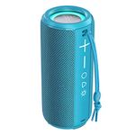 LENRUE Bluetooth Speaker,Wireless Portable Speaker, Waterproof Outdoor Speakers with Light,HiFi Stereo Sound, Long Playtime,Gift for Men and Woman to Beach,Pool, Bike, Shower (tarp-blue)