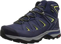 Salomon Women's X Ultra 3 MID GTX W Hiking Boots, Crown Blue/Evening Blue/Sunny Lime, 11 Wide