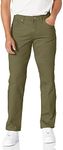 Amazon Essentials Men's Straight-Fit 5-Pocket Stretch Twill Pant, Olive, 32W x 32L