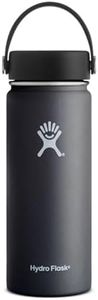 Hydro Flask Water Bottle - Stainless Steel & Vacuum Insulated - Wide Mouth with Leak Proof Flex Cap - 40 oz, Black