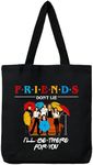 Generic Friends TV Show Merchandise Friends Tote Bag Friends Fans Gifts Kitchen Bag Book Bag Friend Birthday Gifts (Friends Black Bag-AU)