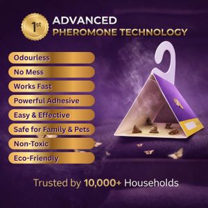 Clothes Moth Pheromone Traps 6-Pack – Non-Toxic, Odourless Wardrobe Protection