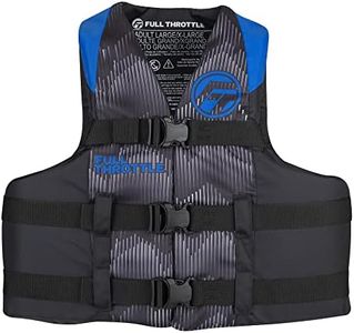 Full Throttle Adult Nylon Life Jacket, Blue 4X/7X