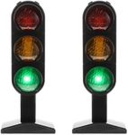 STOBOK Kids Traffic Light Signs Toy: 2PCS Multicoloured Simulation Road Light Safety Traffic Maker Crosswalk Signal Model Toy LED Traffic Stop Sign Light Lamp Toy Playset for Toddler Child