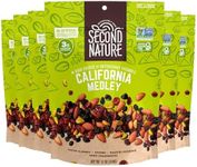 Second Nature California Medley Trail Mix - 12 oz Resealable Snack Pouches (Pack of 6) - Certified Gluten-Free Snack, Nut Trail Mix to Satisfy Hunger