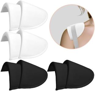 Zaruatu 4 Pairs Set-in Shoulder Pads 1.5cm Thickening Foam Shoulder Pads for Womens Clothing Sewing Supplies Breathable Sponge Pads for Sloping High Low Shoulders Blazer Suit (Black & White)