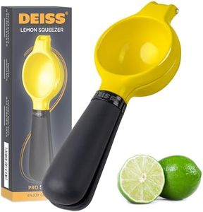 Exprimidor de limones Deiss Pro - Exprimidor manual de extracción máxima de zumo, exprimidor de limones de fácil limpieza, diseño ergonómico antideslizante, exprimidor de limones manual