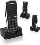 Chtoocy Rechargeable Intercoms Wireless Handheld for Home 1 Mile Range 10 Channel, Chtoocy Rechargeable Wireless Intercom System for Home Business Office, Family Communication System (3 Packs, Black)