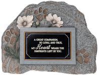 Carson 14" 'Paw Prints' Pet Memorial Grave Marker Garden Stone with Stake - Memorial Pet Bereavement Gift - Dog Memorial - Man's Best Friend Remembrance - Loyal Companion - Loss of Dog