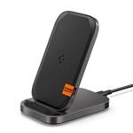 Spigen ArcField [Designed for Samsung] Qi True 15W Super Fast Wireless Charger Stand for Samsung Galaxy S24 Ultra Plus Z Fold Flip 5 4 3 S23 22 S21 S20 and more [No Adapter Included]