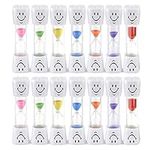 HOSTK 14pcs 2 min Tooth Brushing Sand Timer Hourglass Sandglass Toothbrush Clock for Kids Children Gift Games Cook Meeting Reading Classroom Kitchen Home Office Decoration