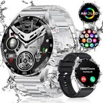 LIGE Smart Watch for Men 1.43'' AMOLED Display with Answer/Make Call, Fitness Watch 124 Sports Modes, Heart Rate Sleep Monitor Smartwatch for Android iOS Phones, Silver