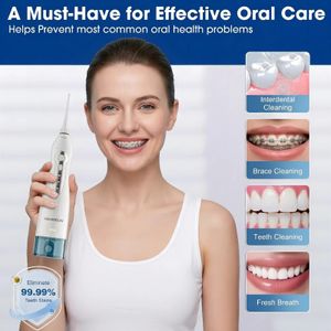 Hangsun Cordless Water Flosser – Portable Oral Irrigator, Blue
