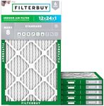 Filterbuy 12x24x1 Air Filter MERV 8