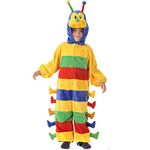 PRETEND TO BEE Caterpillar Onesie Fancy Dress Costume for Kids, Multicoloured, 5-7 Years