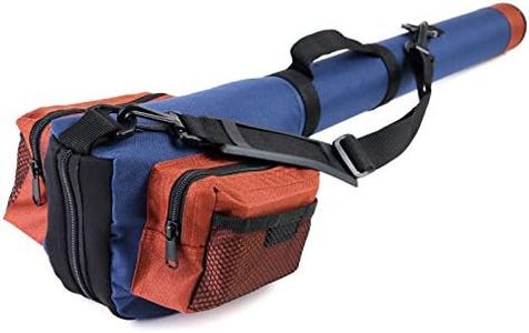 M MAXIMUMCATCH Maxcatch Fly Fishing Rod Case with Reel Pouch, Complete Rod Protection Bag, 9’ 4pc, Single (Blue Single Rod Case, 9' 4sec)