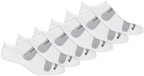 Saucony Men's Multi-pack Mesh Ventilating Comfort Fit Performance Tab Socks, White (6 Pairs), Shoe Size: 8-12