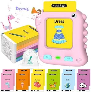 Español & Inglés Bilingüe Tarjetas Flash Parlantes, Juguetes Educativos para niños y niñas 2 3 4 Años, 280 Palabras Talking Flashcards, Regalos para Niños Niñas, Juguetes Dinosaur
