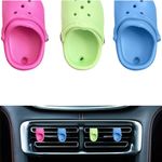 3 PCS Shoe Air Vent Clips Funny Car Accessories Shoe Shape Vent Car Air Fresheners Car Air Fresheners Vent Clip Cute Car Decoration Car Diffuser for Offices Cars(Rose Red+Green+Blue)