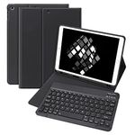 Bettdow for iPad 9th Generation 2021 Keyboard Case, Detachable Wireless Keyboard, Case with Pencil Holder for iPad 9th Gen 2021/8th Gen 2020/7th Gen 2019 10.2 Inch (Black)