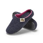 Gumbies Outback Indoor & Outdoor Slippers, Easy Slip On House Shoes with Recycled Materials, Ideas for Gift Giving for Men & Women, Navy & Pink, UK 7