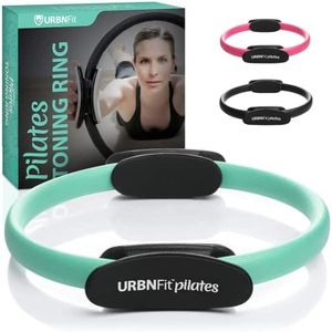 URBNFit Pilates Ring - 12" Magic Circle w/Dual Grip, Foam Pads for Inner Thigh Workout, Toning, Fitness & Pelvic Floor Exercise - Yoga Rings w/Bonus Exercise Guide