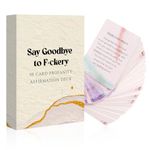 Gifts for Women - Affirmation Cards for Women - 50 Affirmation Cards Positive Affirmations Cards - Motivational Gifts, Spiritual Gifts for Women - Say Goodbye to F*** (Watercolor Style)