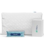 SLEEP IS THE FOUNDATION Queen Size Shredded Memory Foam Pillows for Sleeping - Adjustable & Cooling Pillows for Side Sleepers and All Sleeping Positions - Queen Size Pillows