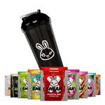 SNEAK | Starter Pack | Zero Sugar, Low-Calorie Energy Drink for Sustained Concentration & Focus | 9 Servings and the Monochrome Shaker