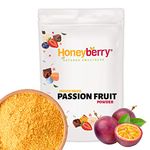 Freeze Dried Passion Fruit Powder 100g - Made from Natural Products - Finely Milled Dehydrated from Frozen Tropical Exotic Passionfruit Powder for Baking, Icing, Cake Decorations, Smoothies, Yoghurts