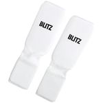 Blitz Elastic Shin & Instep Pads - White - Medium