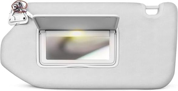 SAILEAD Left Driver Side Sun Visor Replacement with Light Compatible with 2013-2018 Nissan Pathfinder and 2014-2017 Infiniti QX60, Grey