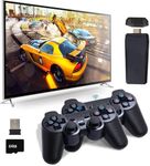 MSCFIT Retro Game Console, Plug & Play TV Gaming Console with 20,000 Built-in Games, 64GB, 4K HDMI Output, 9 Iconic Emulators, 2.4G Wireless Controllers, Black