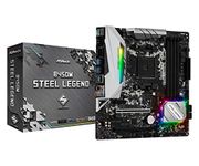 ASRock B450M Steel Legend Socket AM4/ AMD Promontory B450/ DDR4/ Quad CrossFireX/ SATA3&USB3.1/ M.2/ A&GbE/MicroATX Motherboard